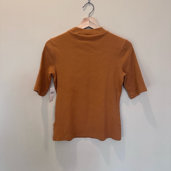 Anthropologie Maeve Rust Ribbed Top - Picture 3 of 4